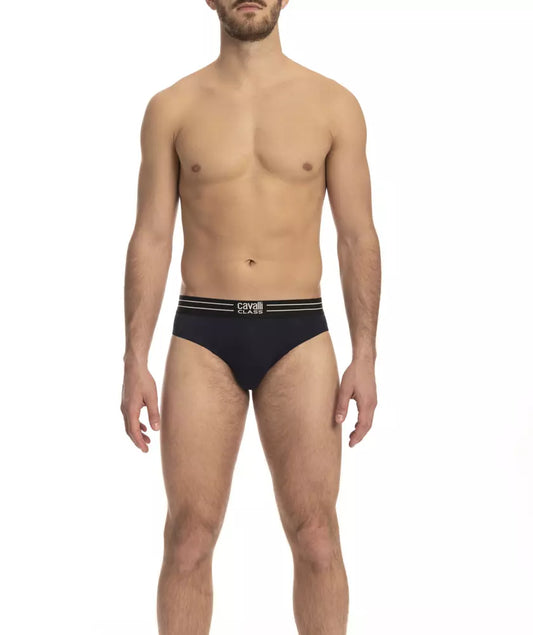 Cavalli Class Tri-Pack Ondergoed voor Heren in Blauw Katoen