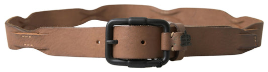 Ermanno Scervino bruin lederen metalen gesp taille herenriem
