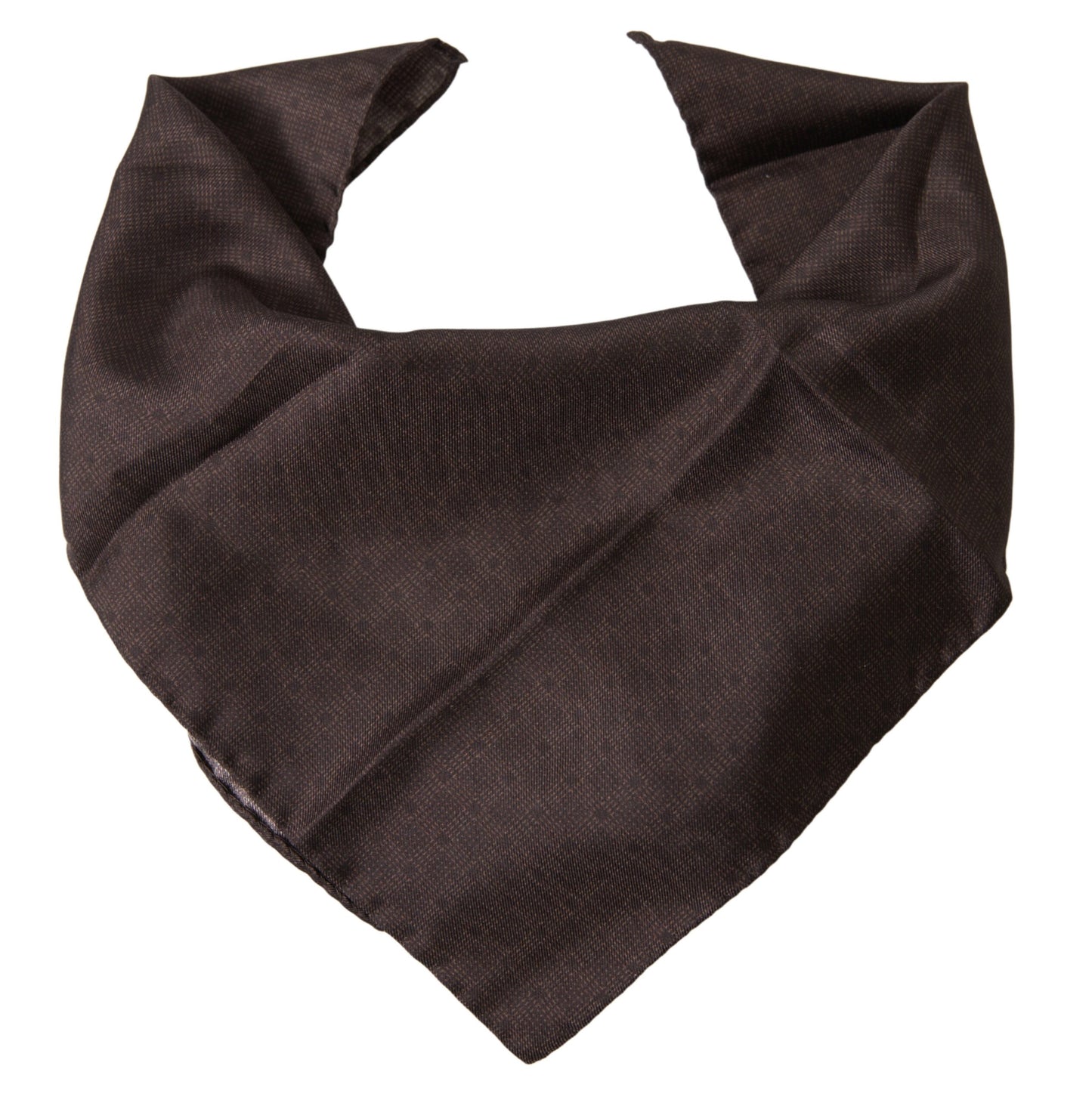 Foulard carré en soie à motifs marron Dolce & Gabbana