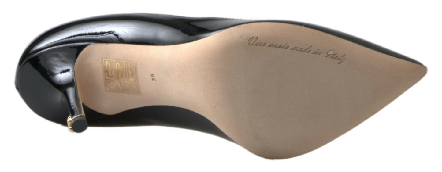 Dolce & Gabbana Zwarte Lakleren Pumps met Hoge Hakken