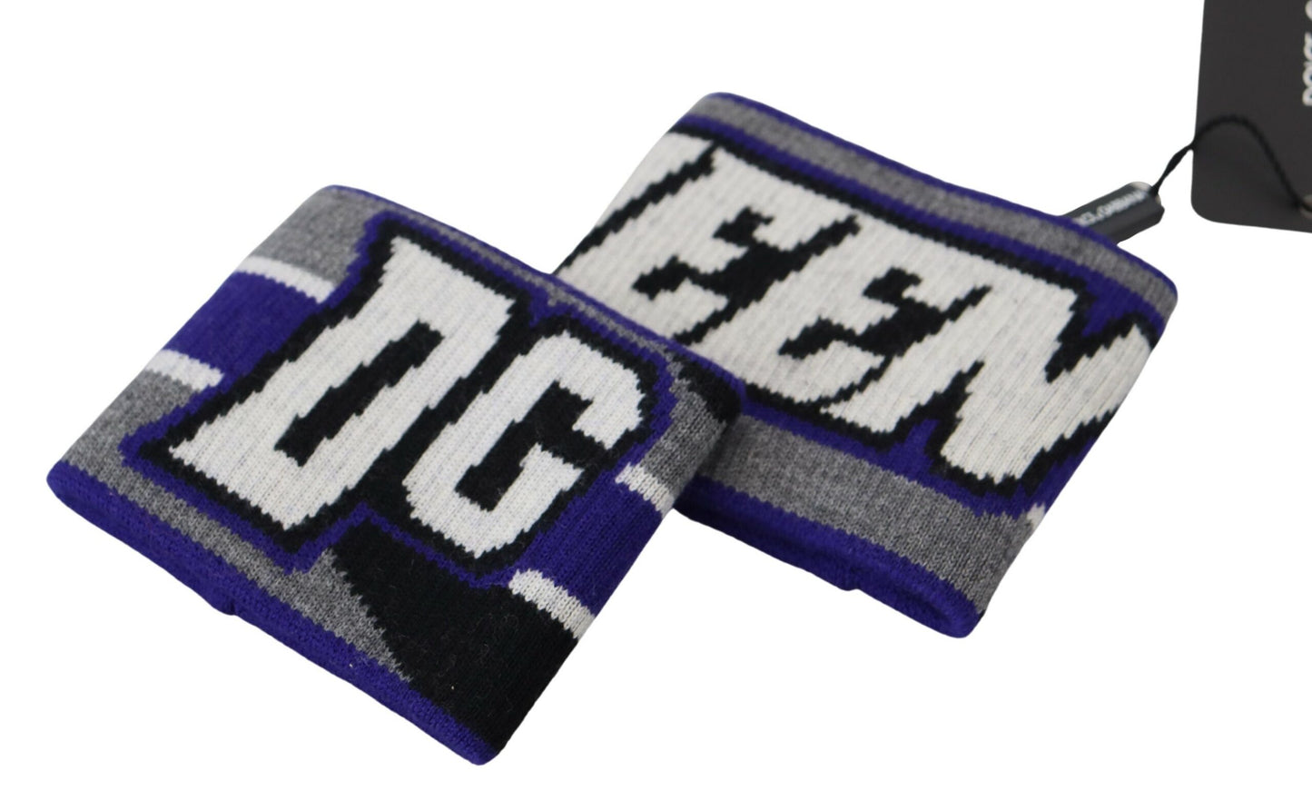 Ensemble deux pièces de bracelets Dolce & Gabbana à logo violet