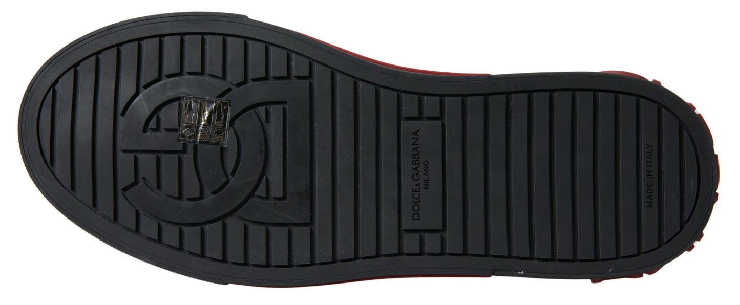 Baskets mocassins léopard rouge et noir Dolce & Gabbana