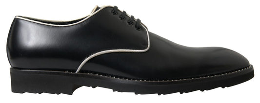 Dolce & Gabbana zwarte en witte leren formele schoenen