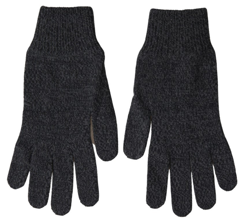Dolce & Gabbana Grijze Virgin Wool Knit Hands Wanten Herenhandschoenen