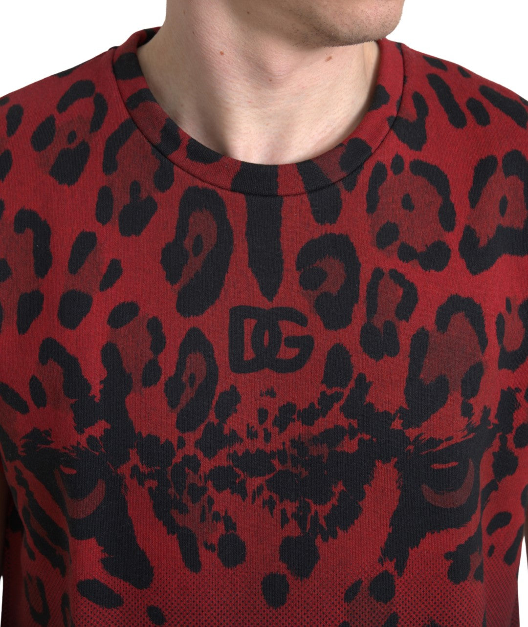 Dolce & Gabbana rood-leopard katoenen tanktop zonder mouwen