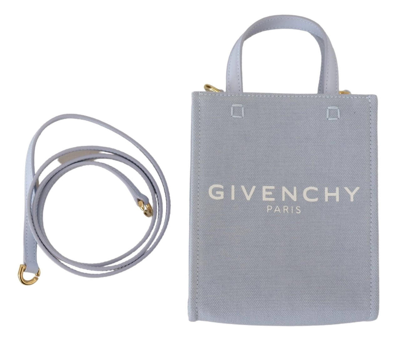 Givenchy Blauwe Gecoate Canvas Verticale Wolk Mini Schoudertas