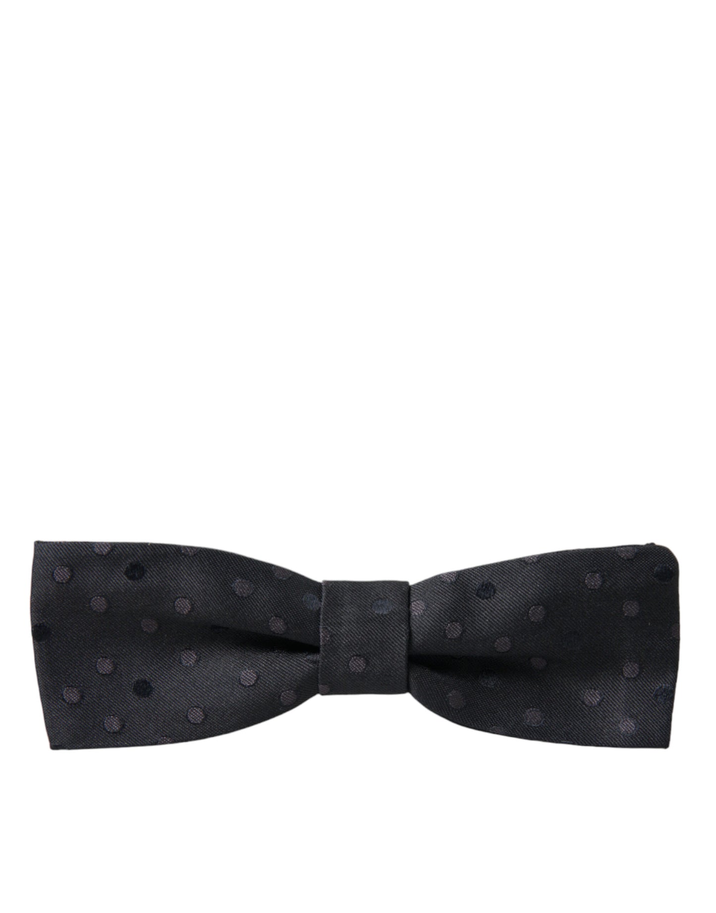 Dolce & Gabbana Grijze Zijden Vlinderdas met Verstelbare Hals en Polka Dots voor Heren
