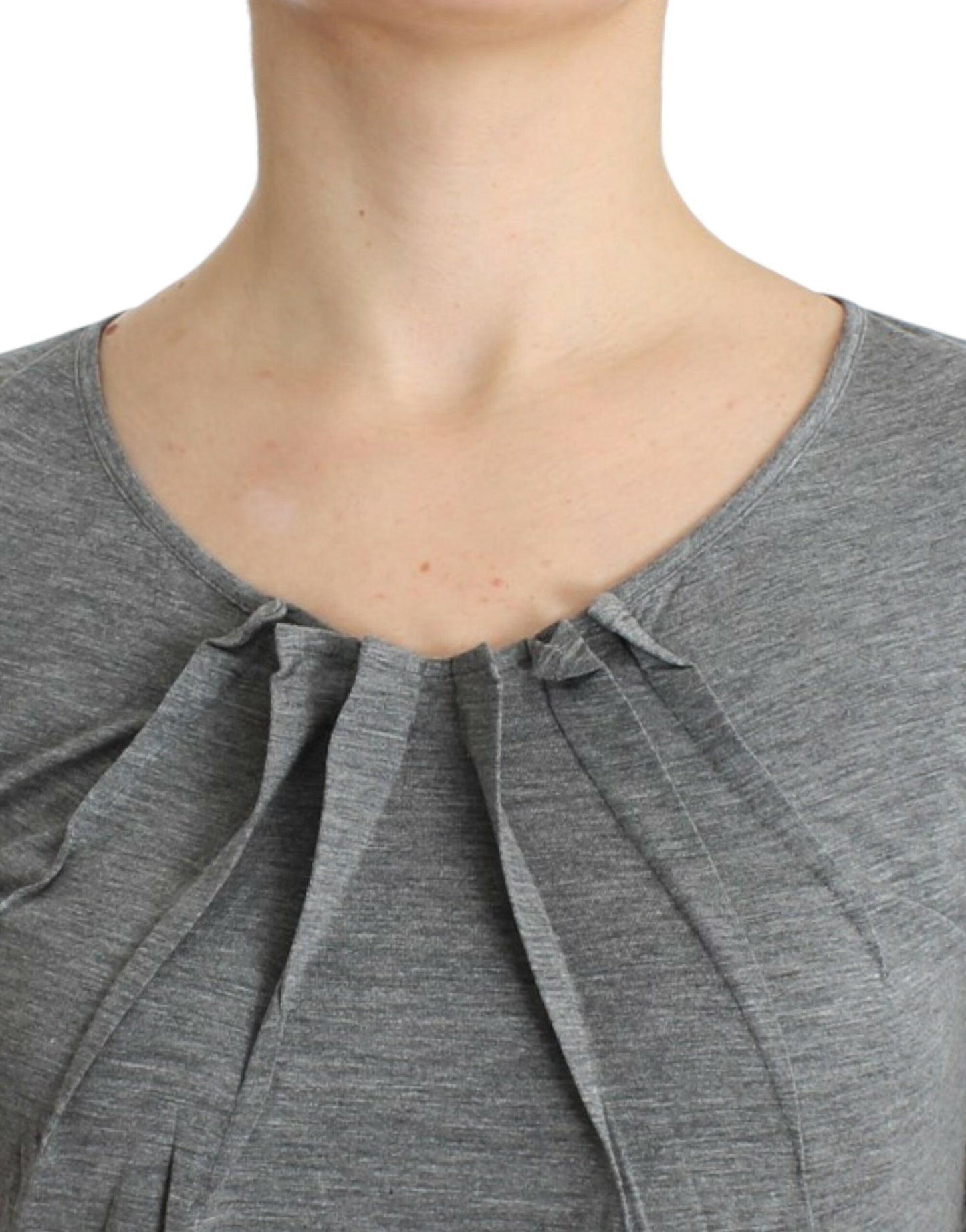 Top pull-over gris à manches 3/4 de Cavalli