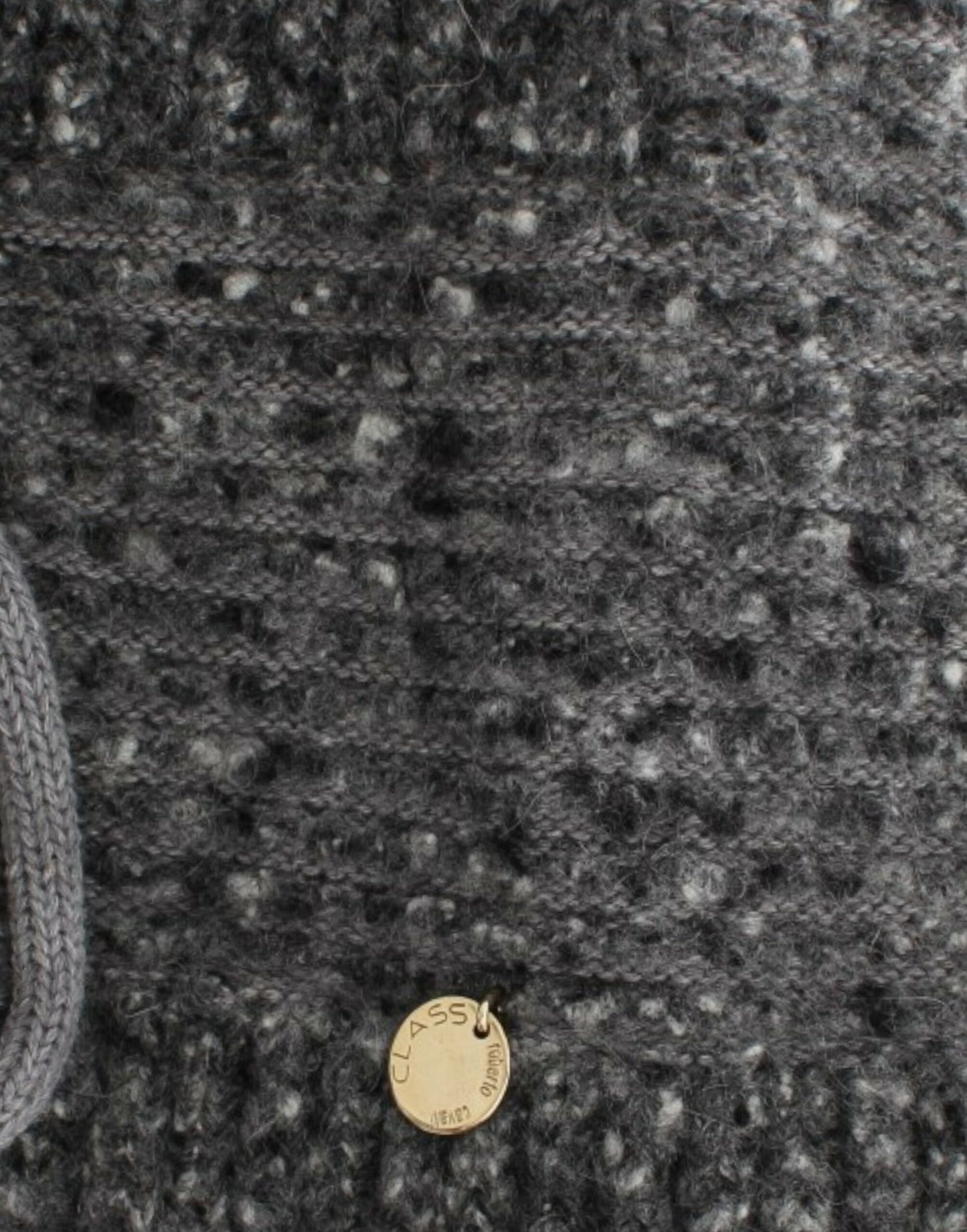 Cardigan en laine grise à porter sur les épaules de Cavalli