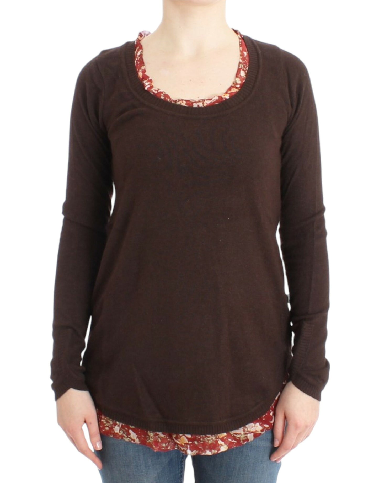 Pull col rond brun de Cavalli