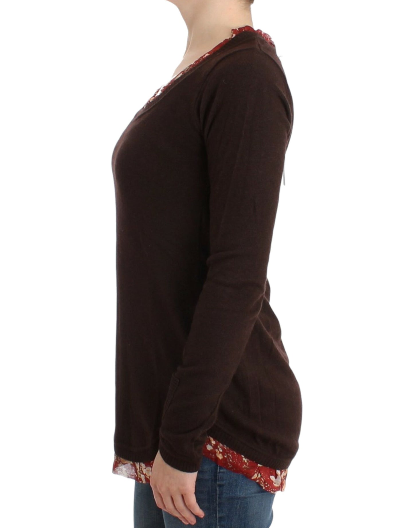 Pull col rond brun de Cavalli