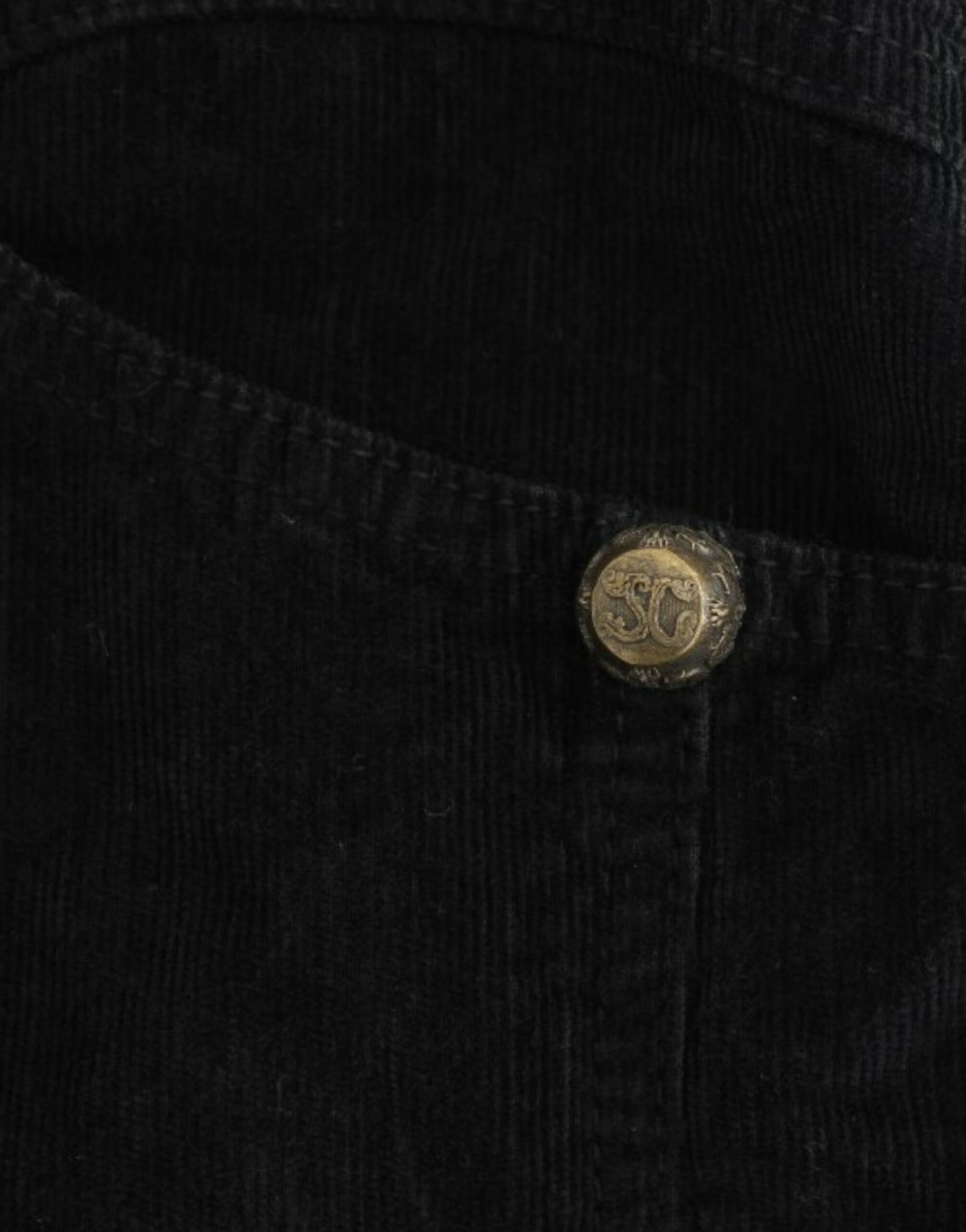 Zwarte corduroy pennenrok van Cavalli
