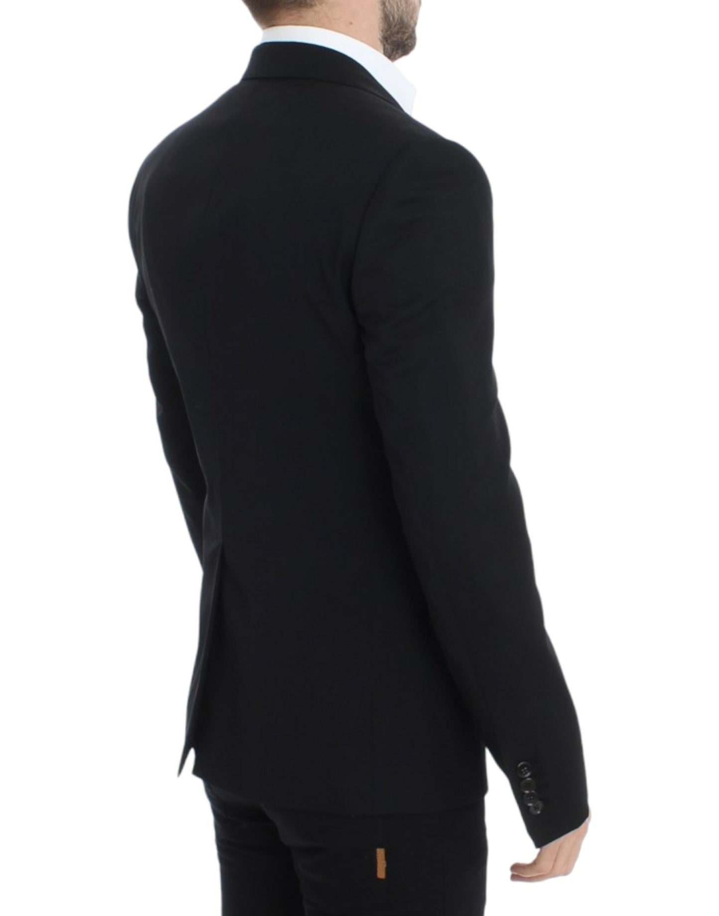 Dolce & Gabbana Blazer noir en laine, coupe ajustée