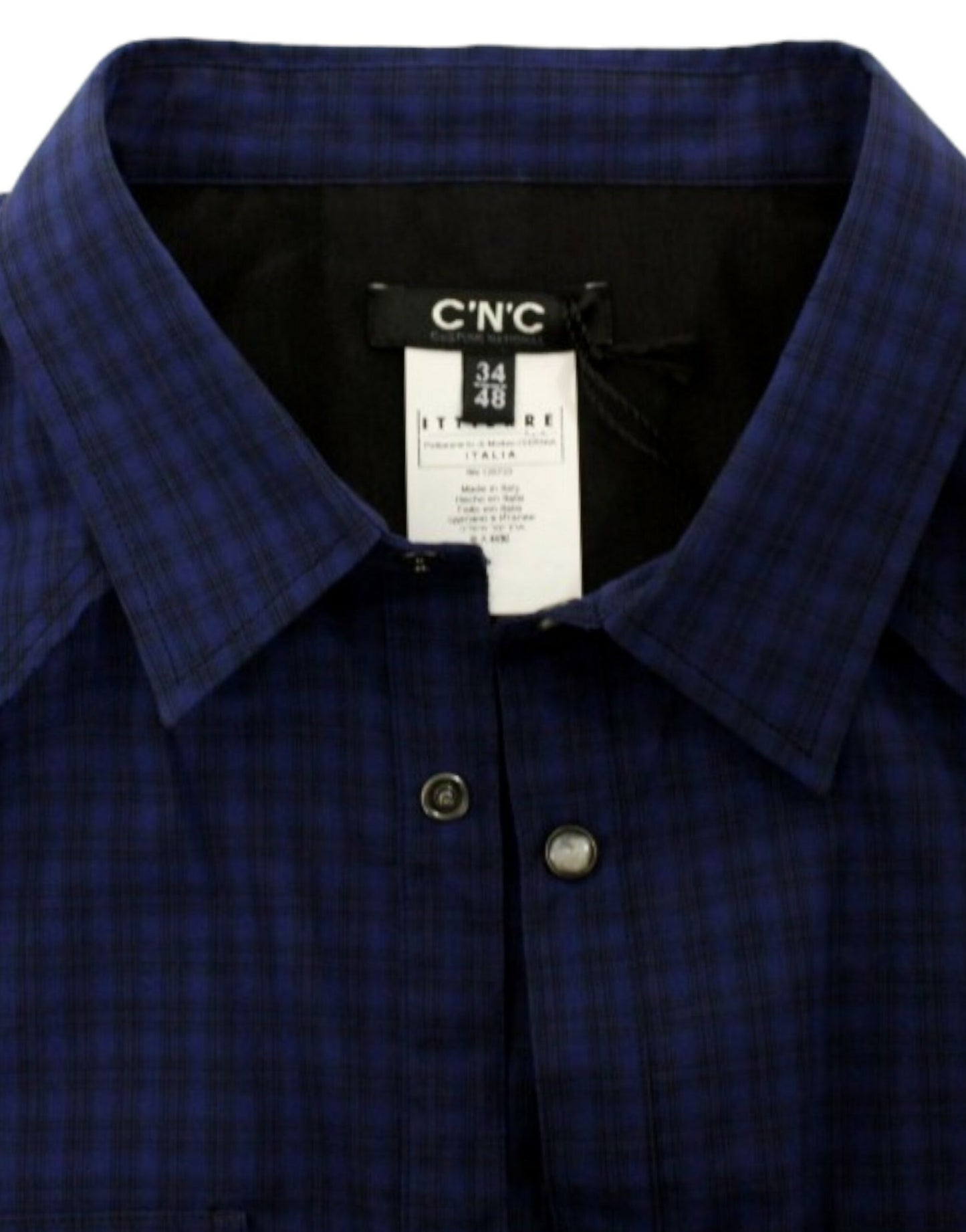 Chemise en coton à carreaux bleus de Costume National