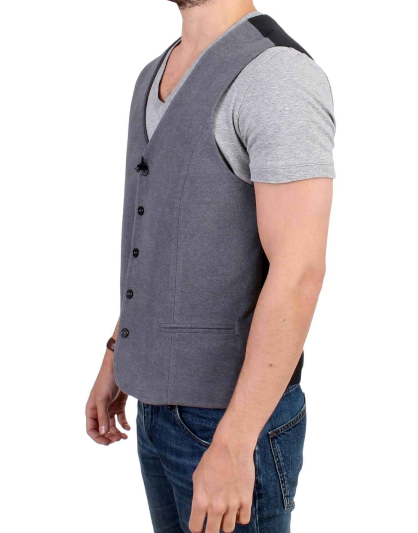Gilet décontracté en coton mélangé gris de Costume National