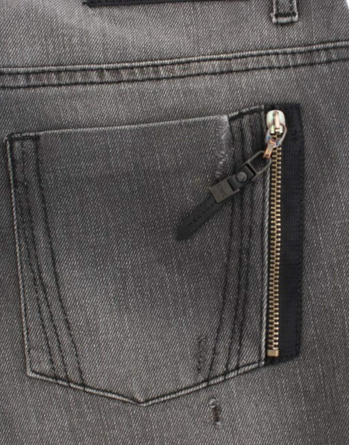 Costume National, jeans gris à jambes droites