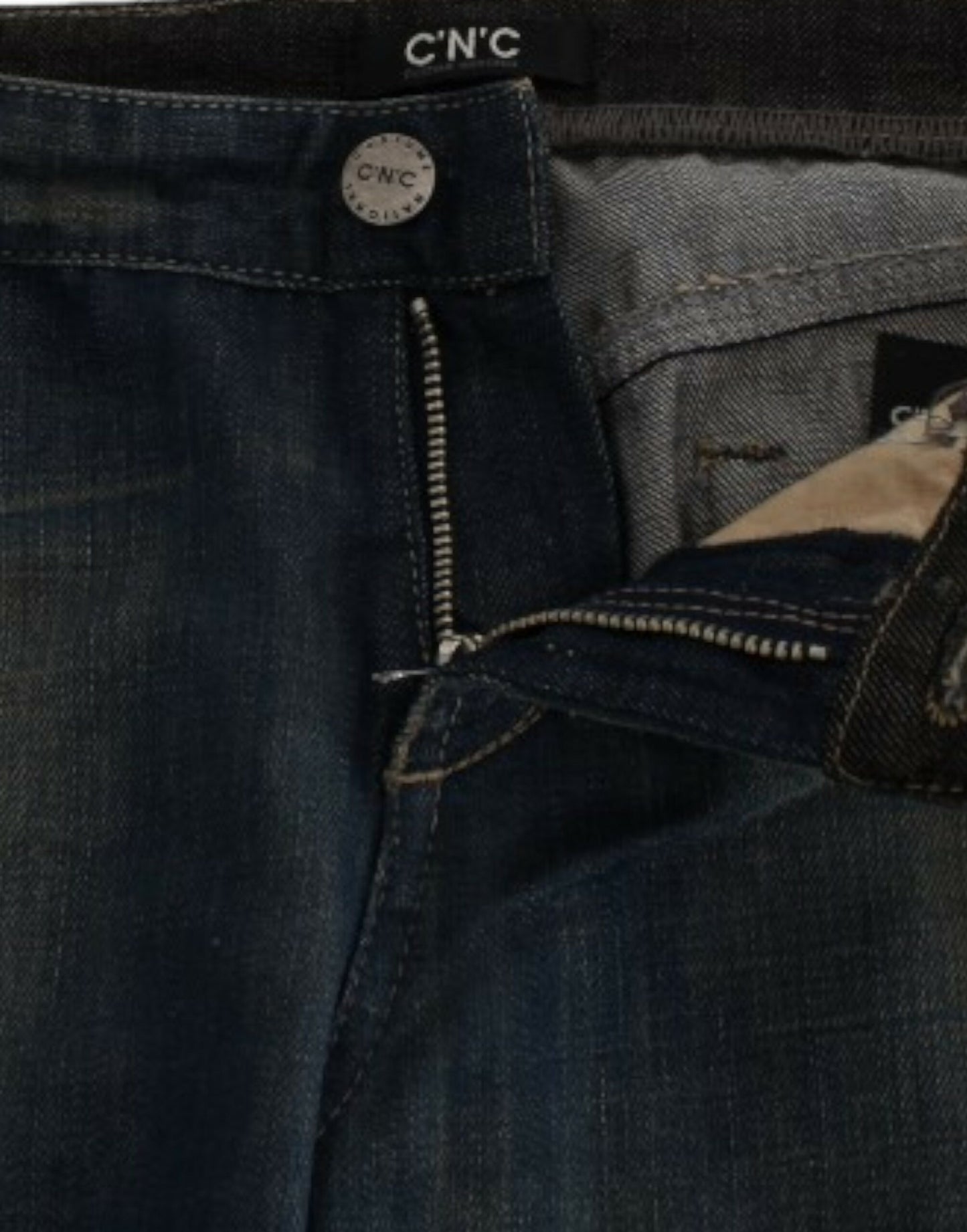 Costume National, jeans bleu à jambes droites