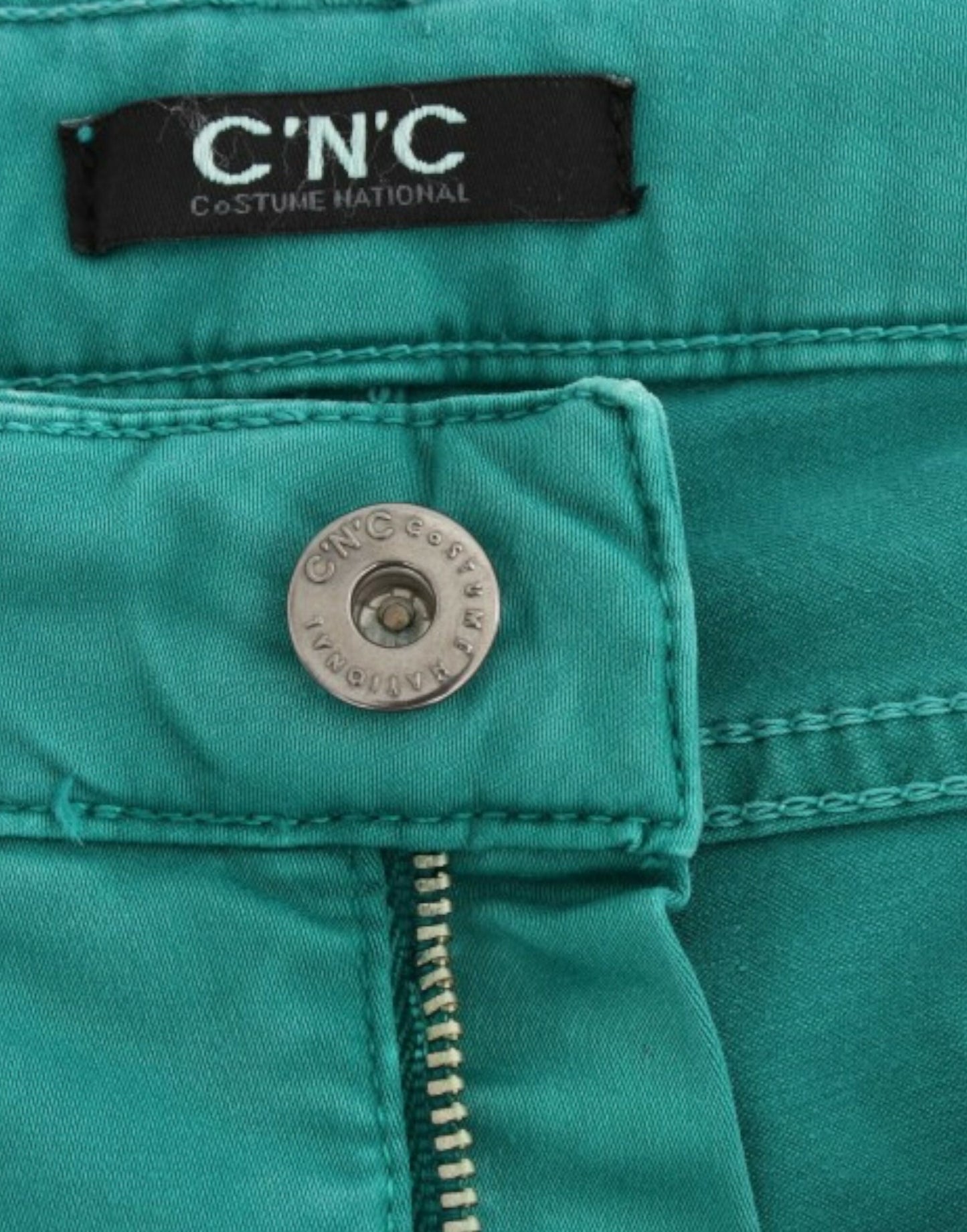 Costume National, jean droit vert