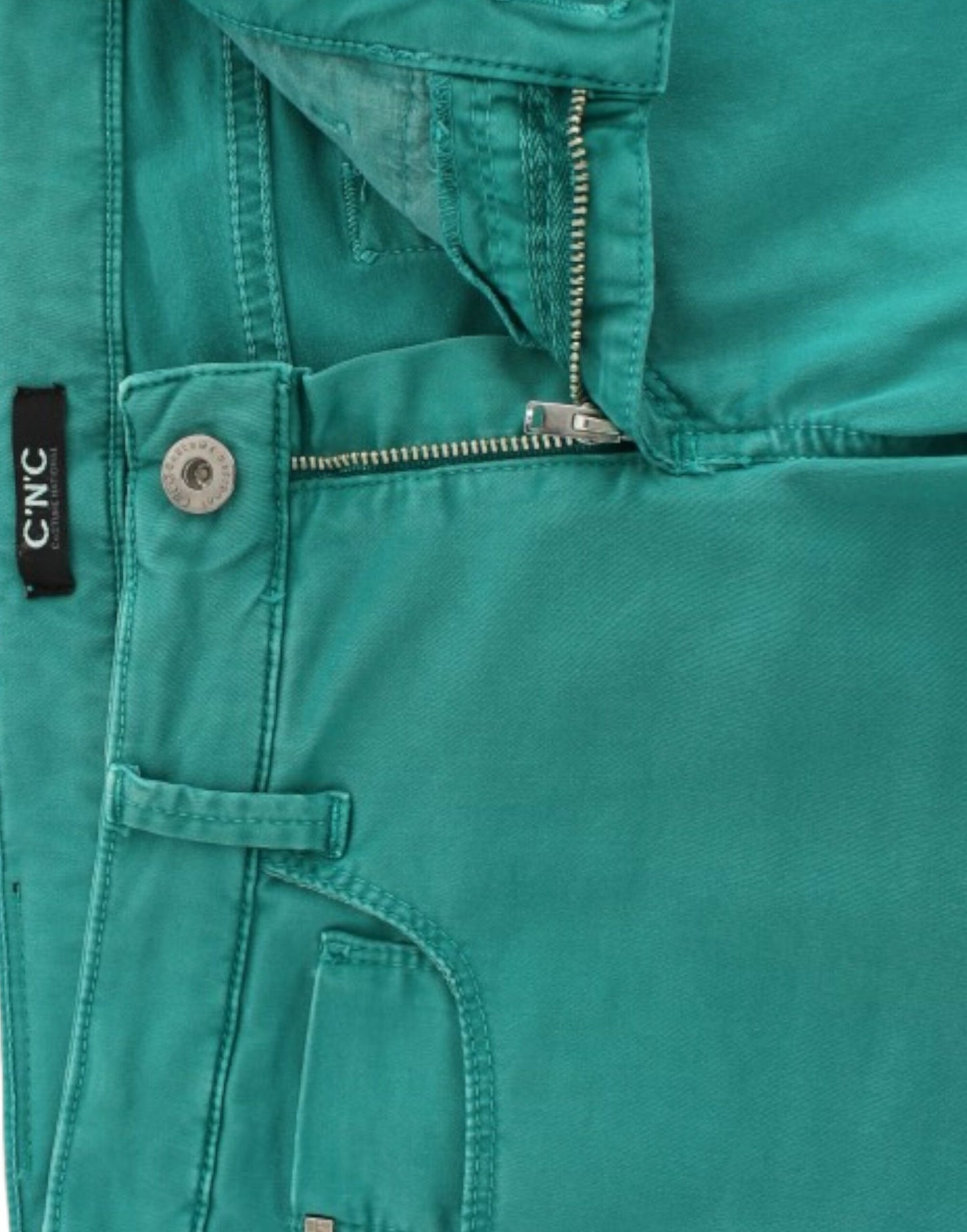 Costume National, jean droit vert