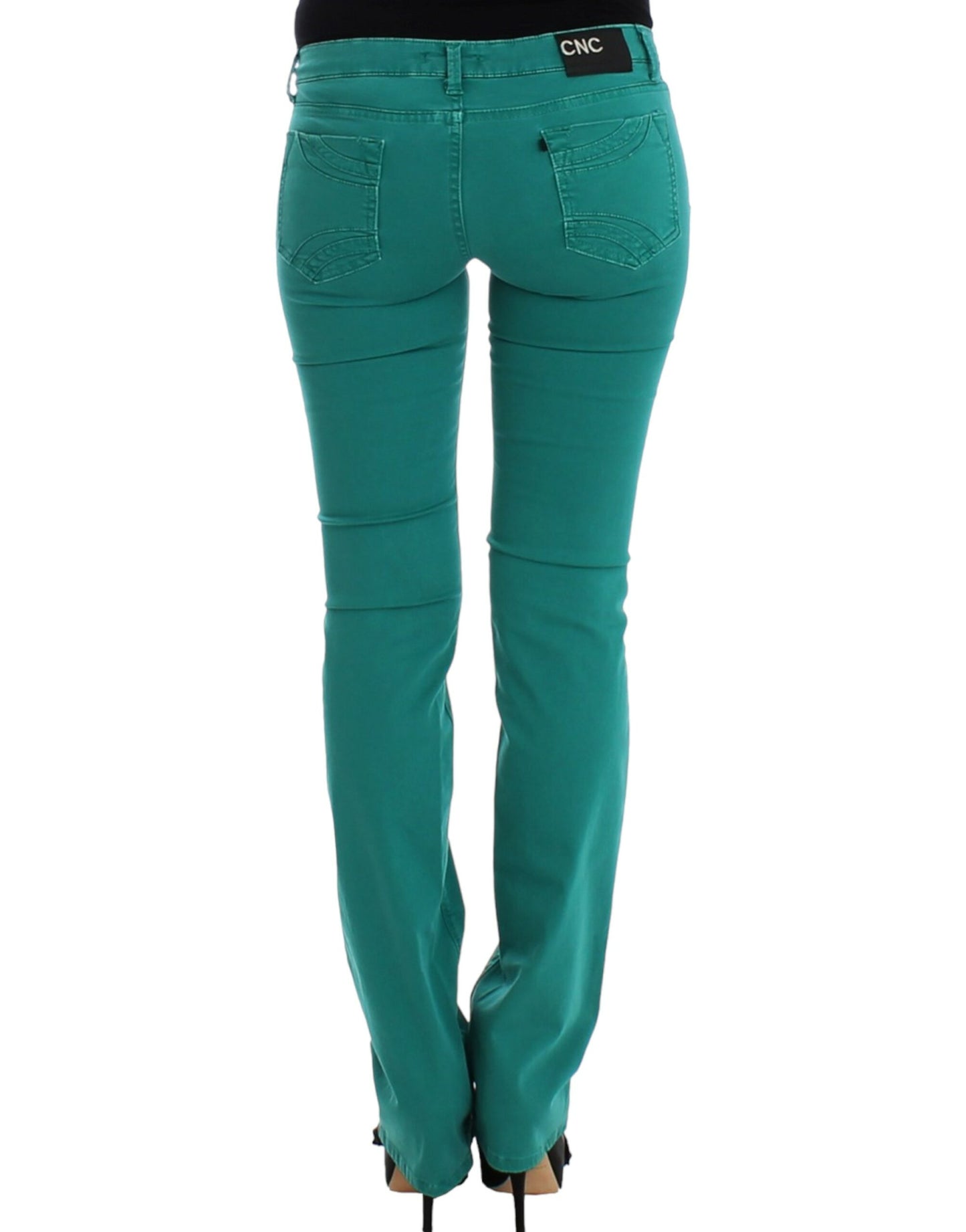 Costume National, jean droit vert