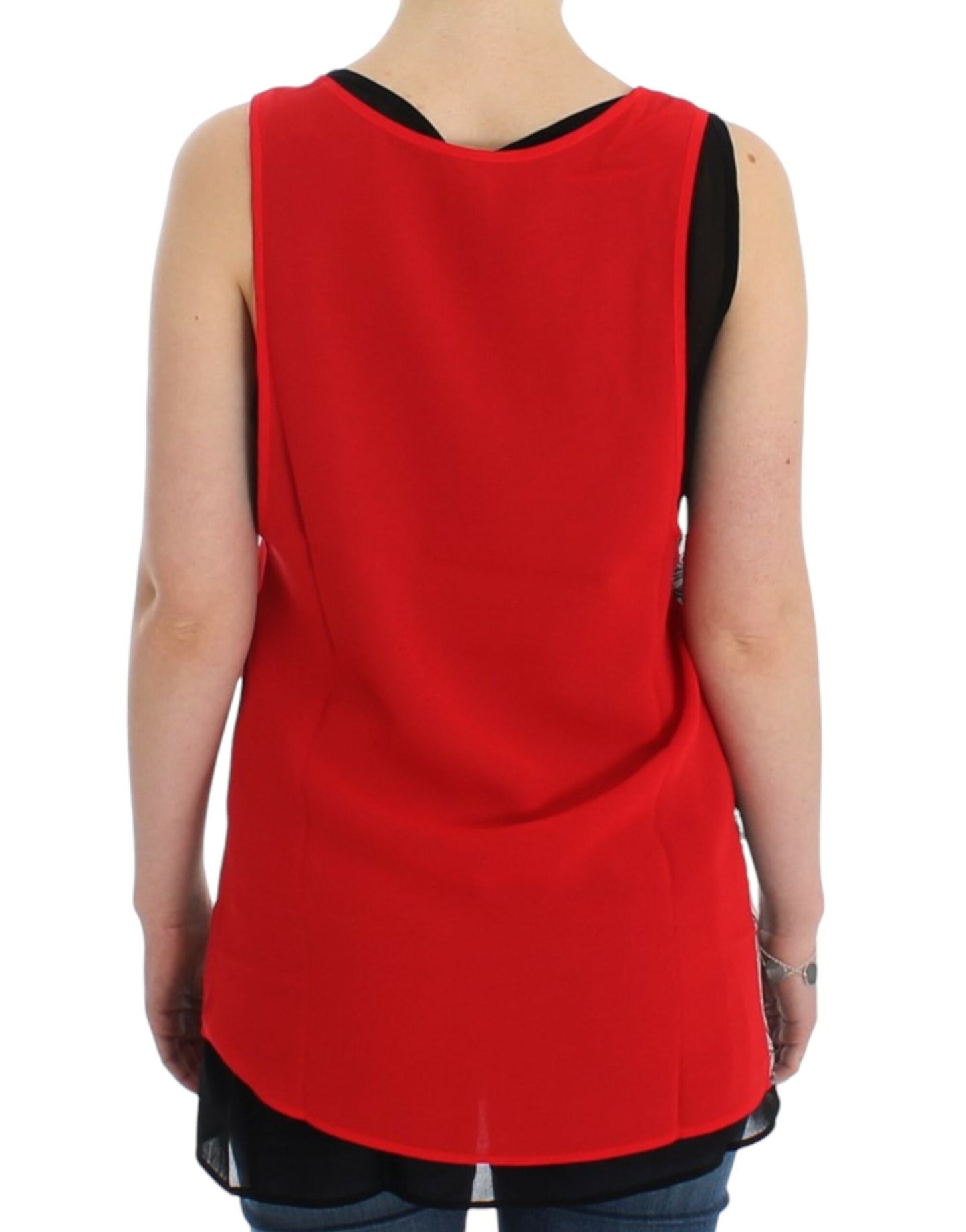 Top noir sans manches de Costume National