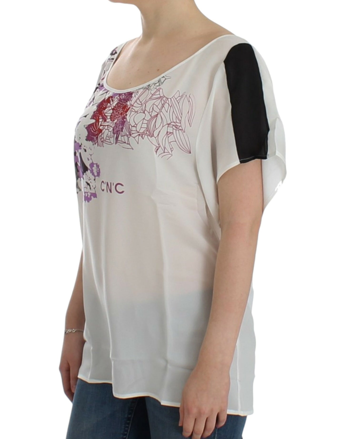 Blouse à motifs blancs de Costume National