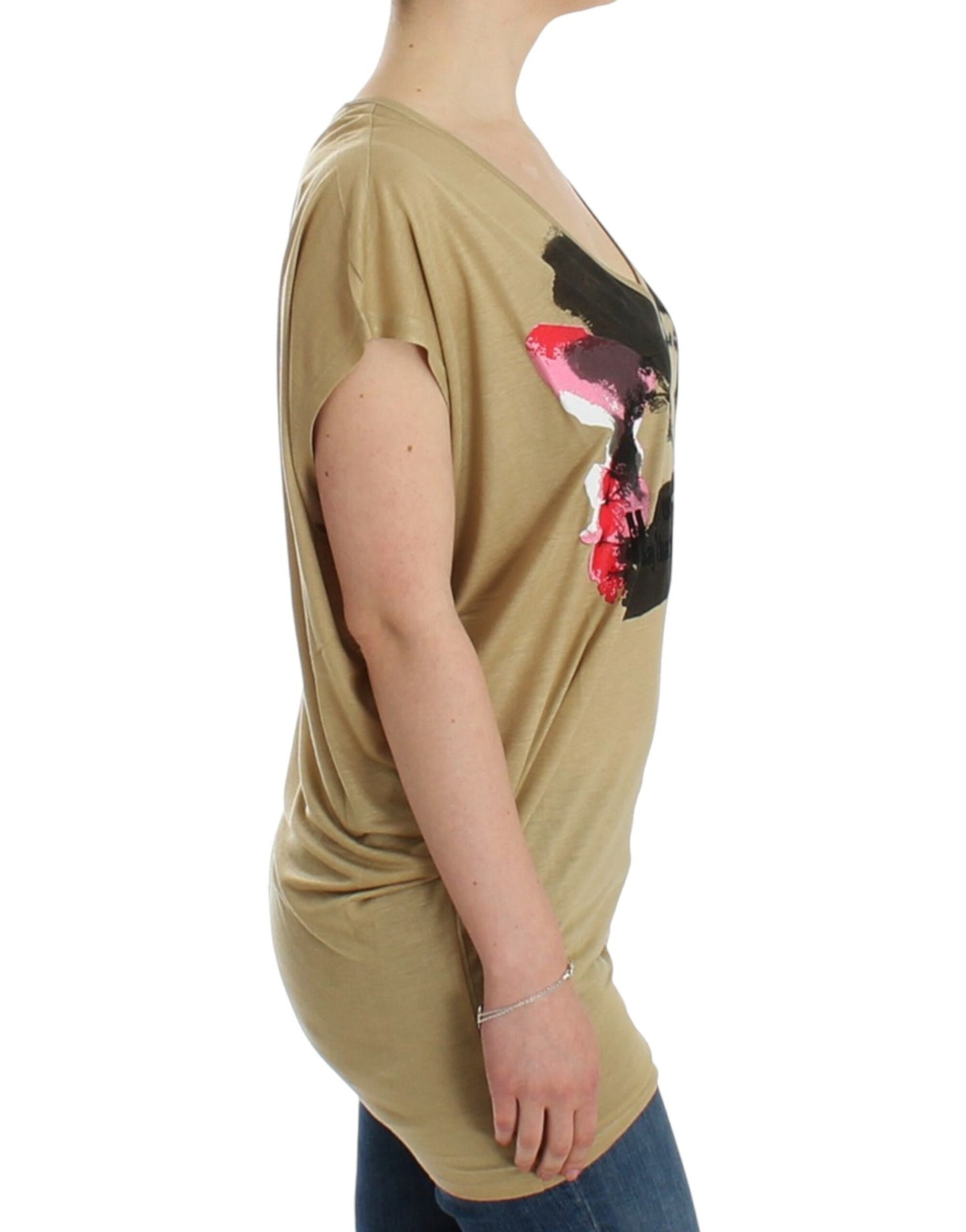 T-shirt beige à motif de Costume National
