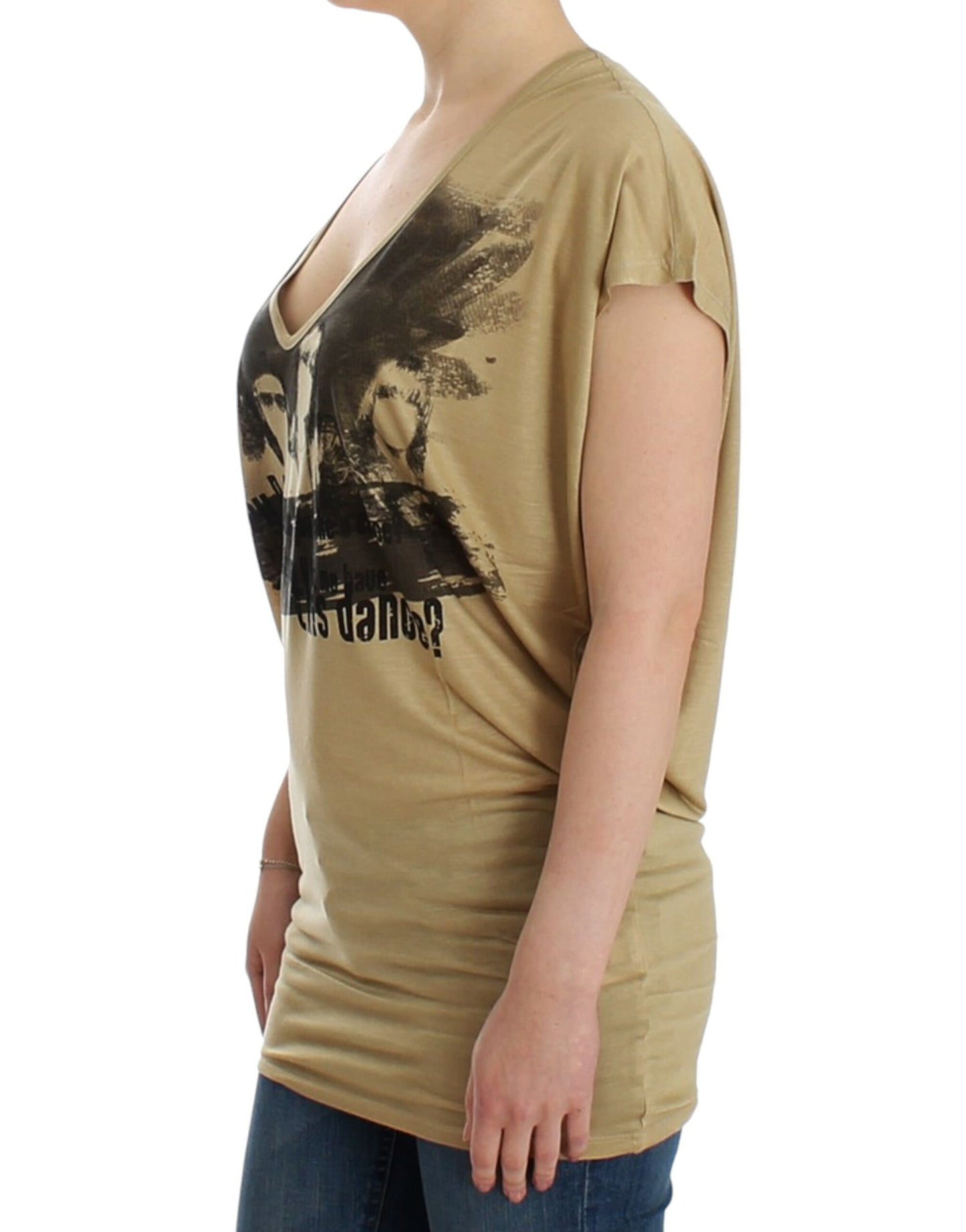 T-shirt beige à motif de Costume National