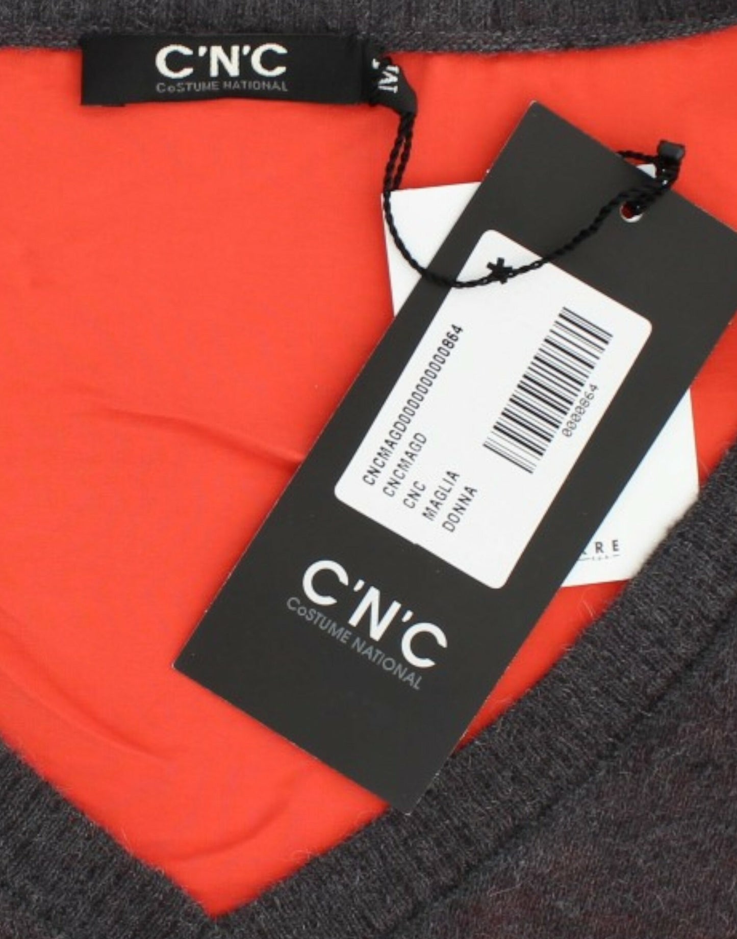 Pull gris à manches courtes de Costume National