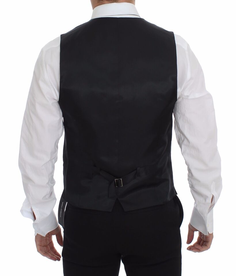 Gilet formel gris, coupe ajustée, à boutons, Dolce & Gabbana