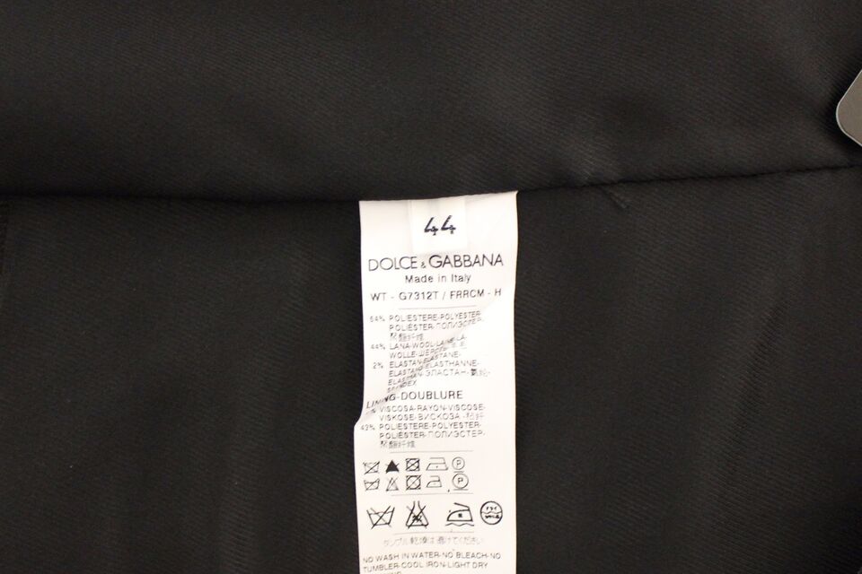 Dolce & Gabbana Veste-blazer en laine grège extensible