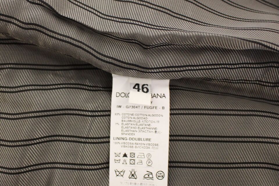 Veste-gilet en coton extensible gris de Dolce & Gabbana