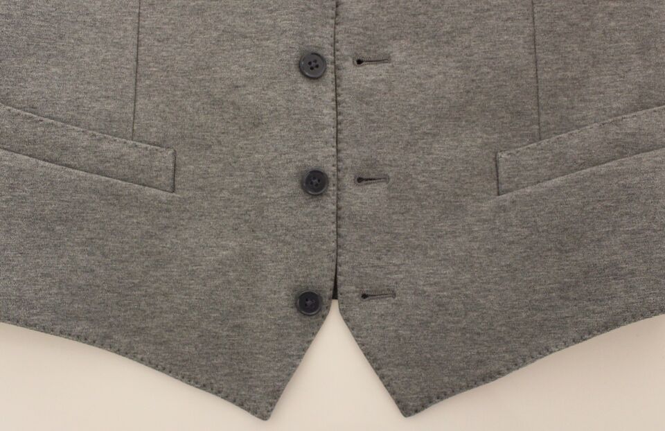 Veste-gilet en coton extensible gris de Dolce & Gabbana