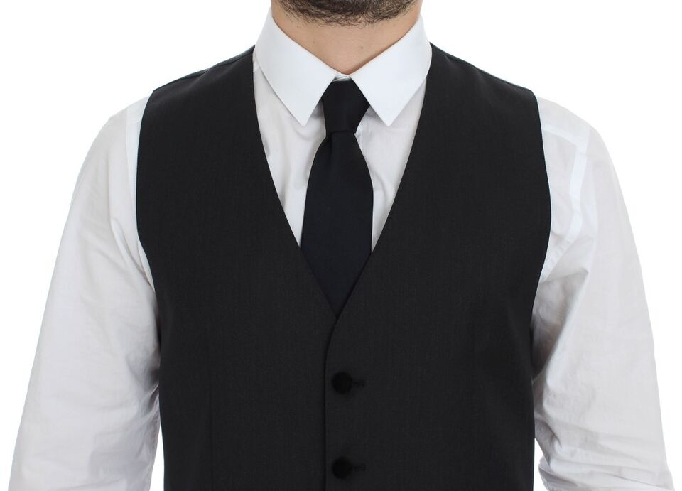 Dolce & Gabbana Grijs Vlool Vest voor Formele Gelegenheden