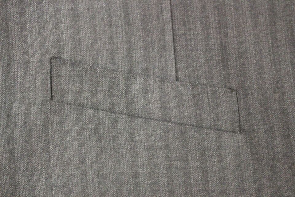 Dolce & Gabbana Grijze gestreepte wollen, enkelgeknopte gilet