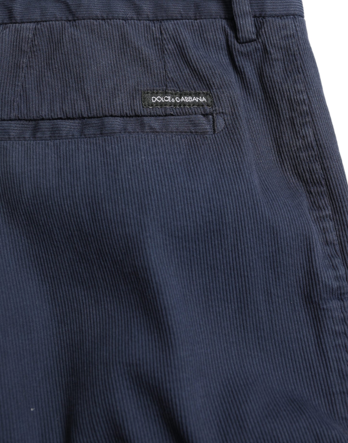 Dolce & Gabbana donkerblauwe, rekbare, strakke broek van katoen