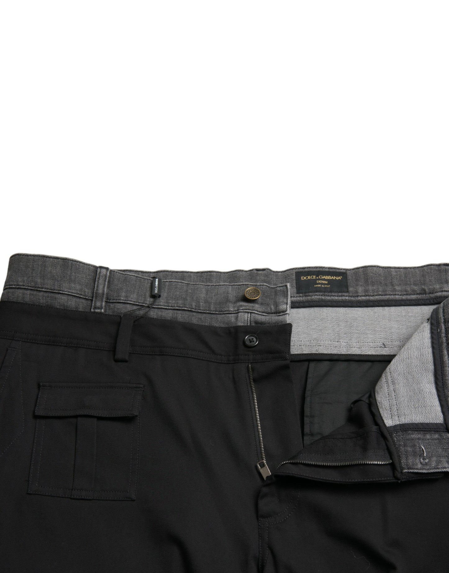 Dolce & Gabbana zwarte grijze smalle katoenen denim jeans