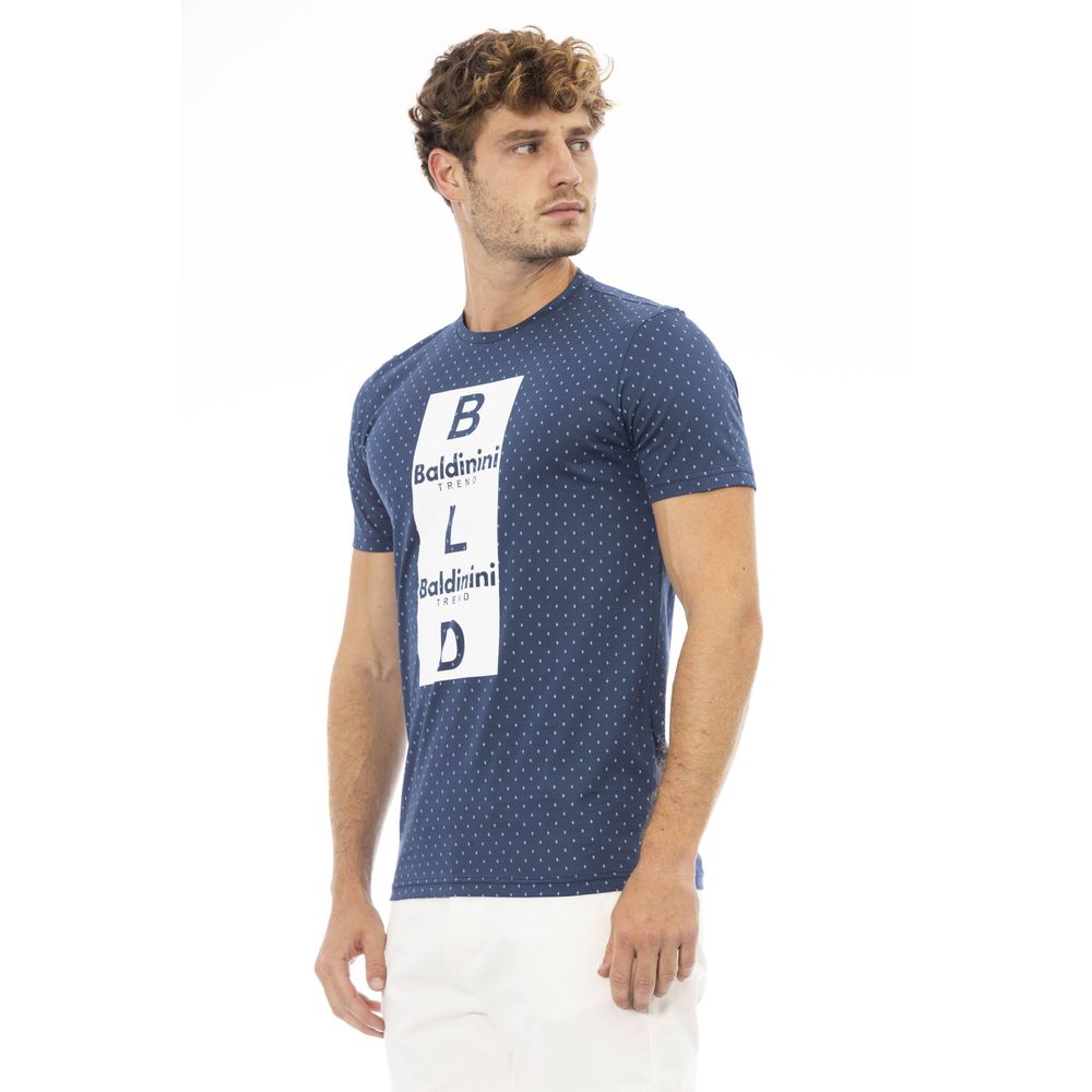Baldinini Trend Blauw Katoenen Heren T-Shirt