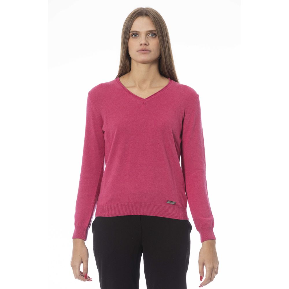 Baldinini Trend Fuchsia Cashmere Dames Trui