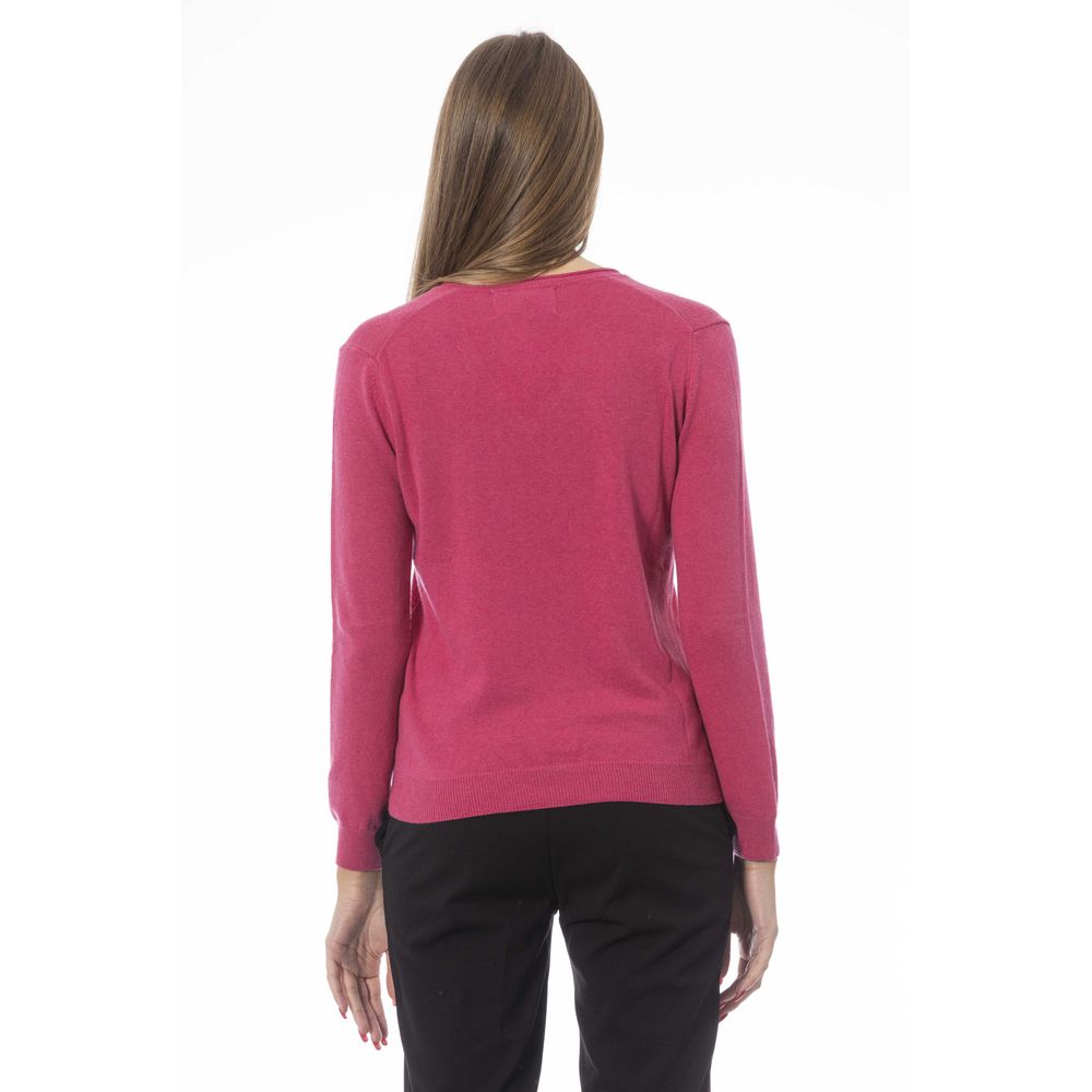 Baldinini Trend Fuchsia Cashmere Dames Trui