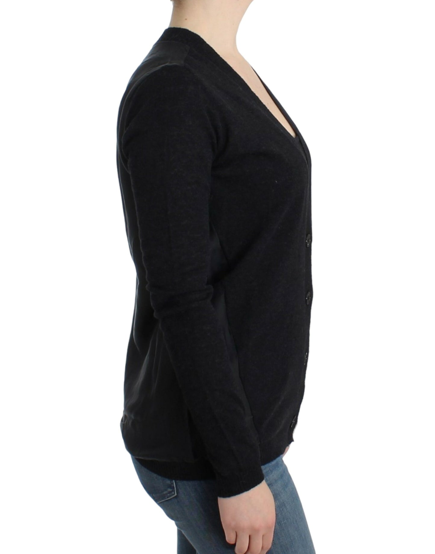 Costume National Cardigan en laine et alpaga gris