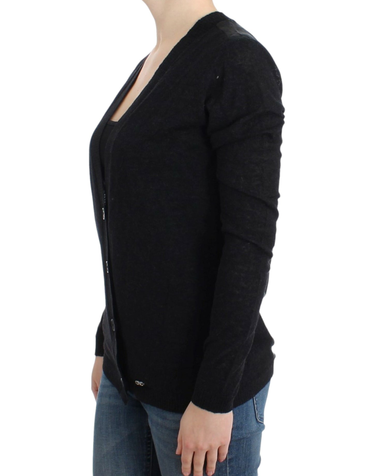 Costume National Cardigan en laine et alpaga gris
