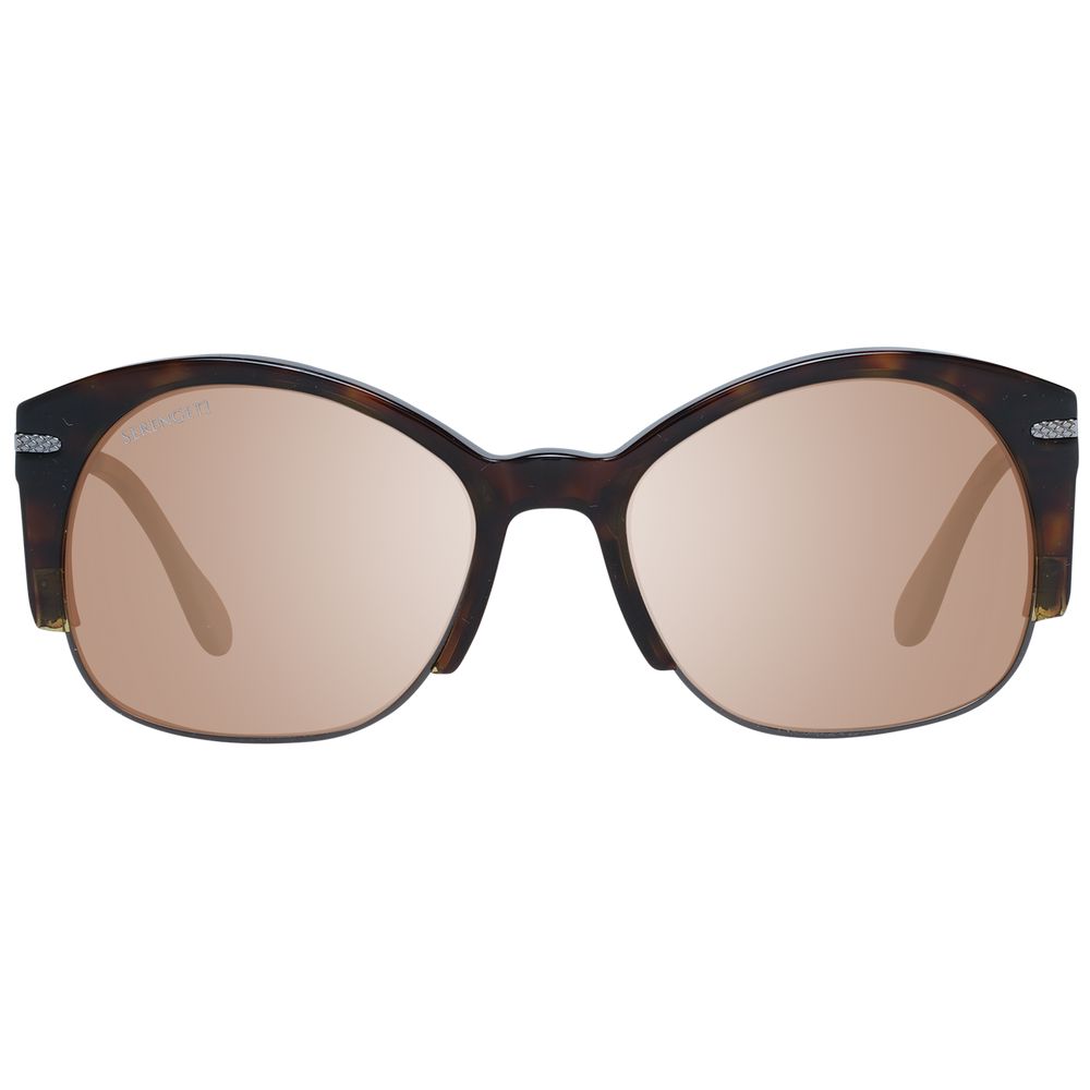 Lunettes de soleil Serengeti marron unicolore