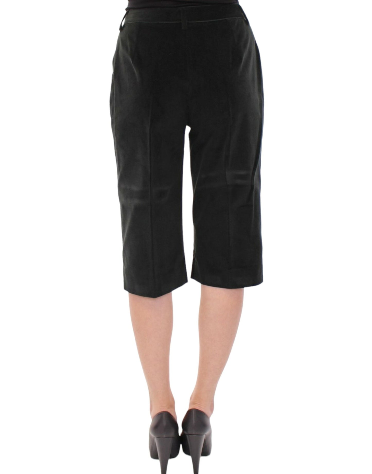 Shorts pantalon en coton noir Dolce & Gabbana