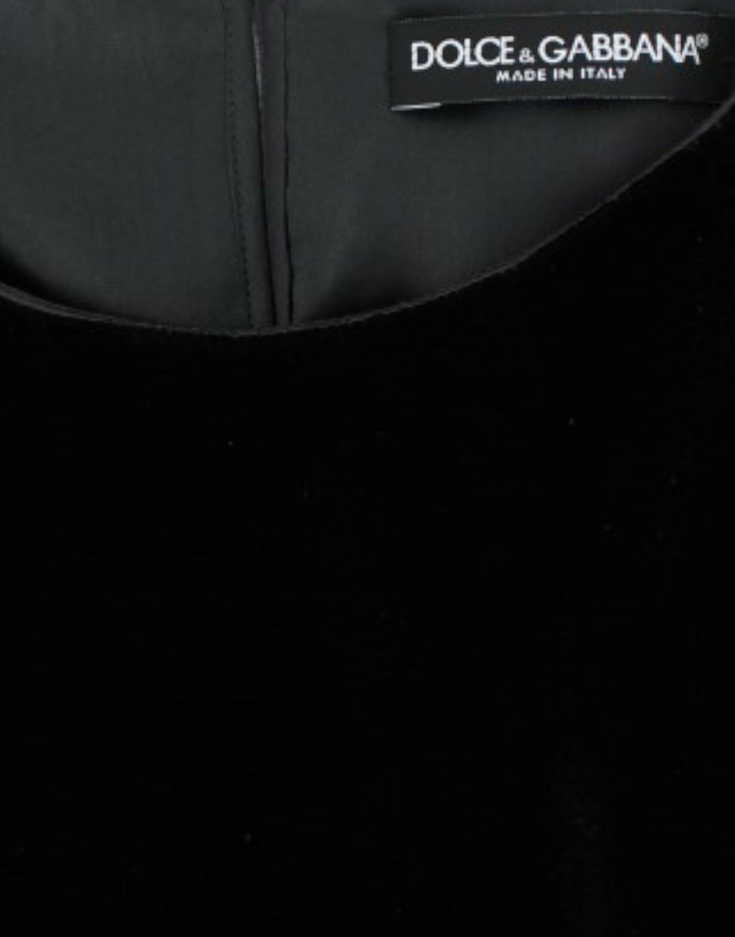 Dolce & Gabbana zwarte, kanten mouwenloze blouse van fluweel