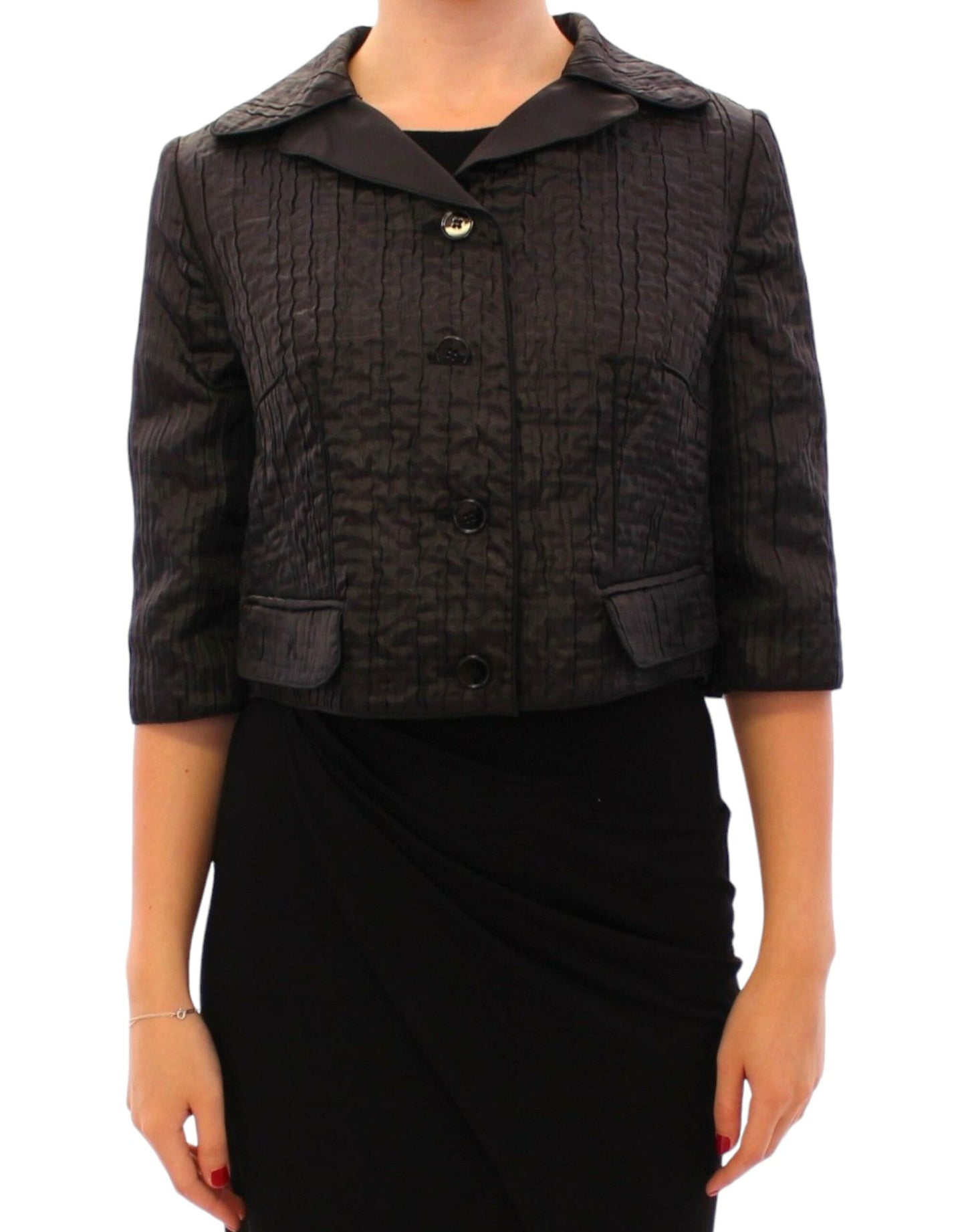 Dolce & Gabbana - Boléro court noir - Veste-manteau