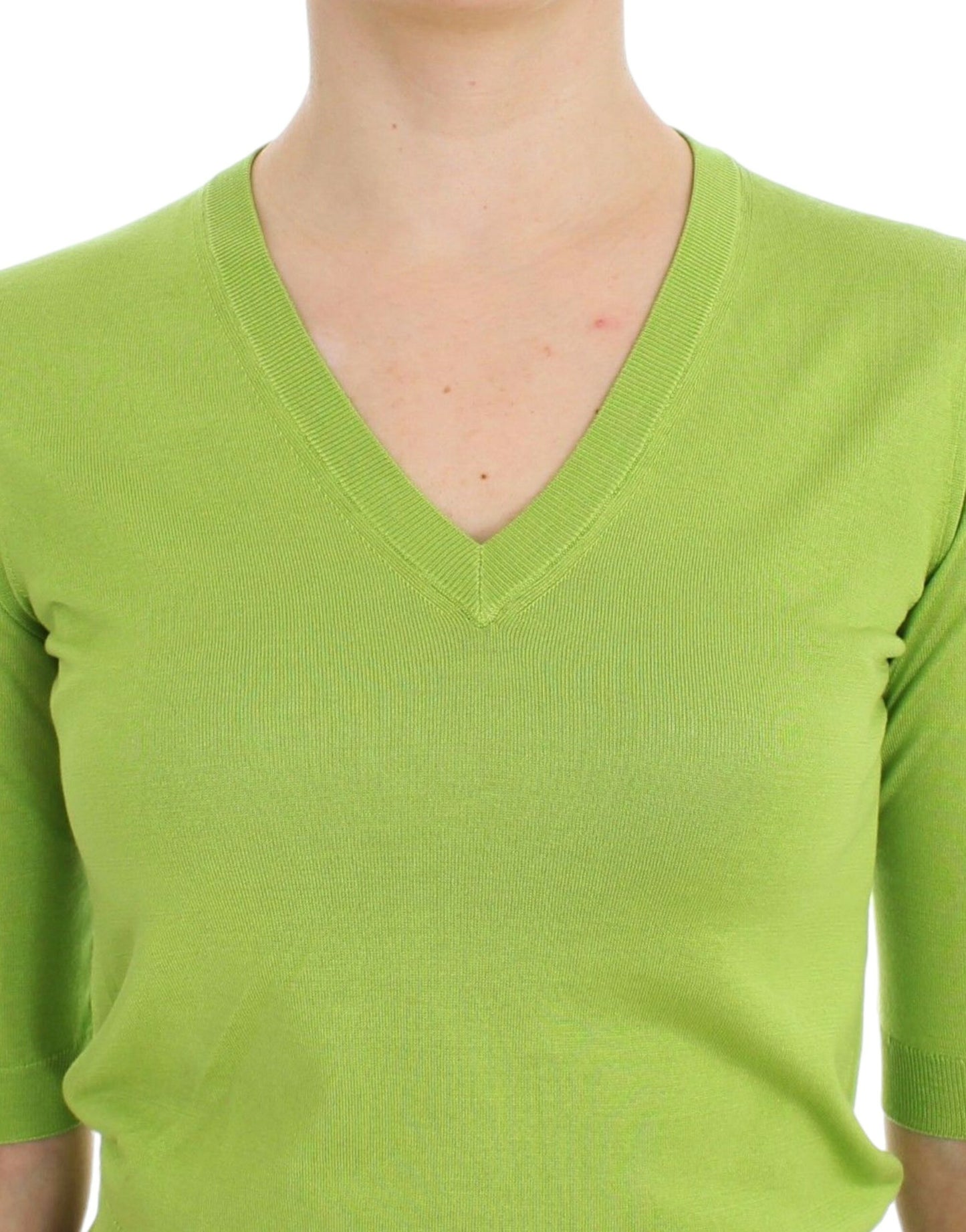 Dolce & Gabbana Groene V-hals Trui van Wol