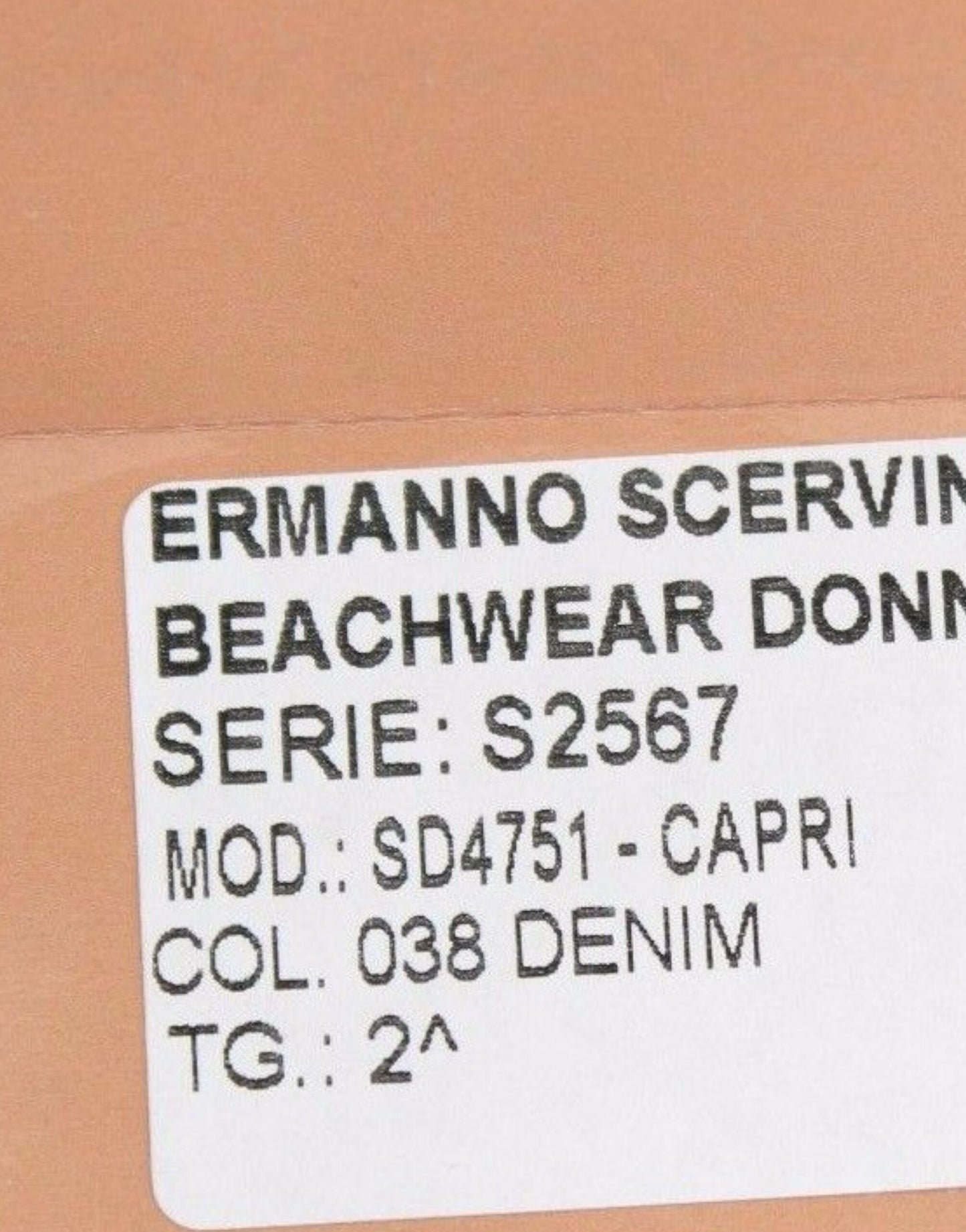 Ermanno Scervino strandkleding, blauwe jeans, capri broek, cropped.