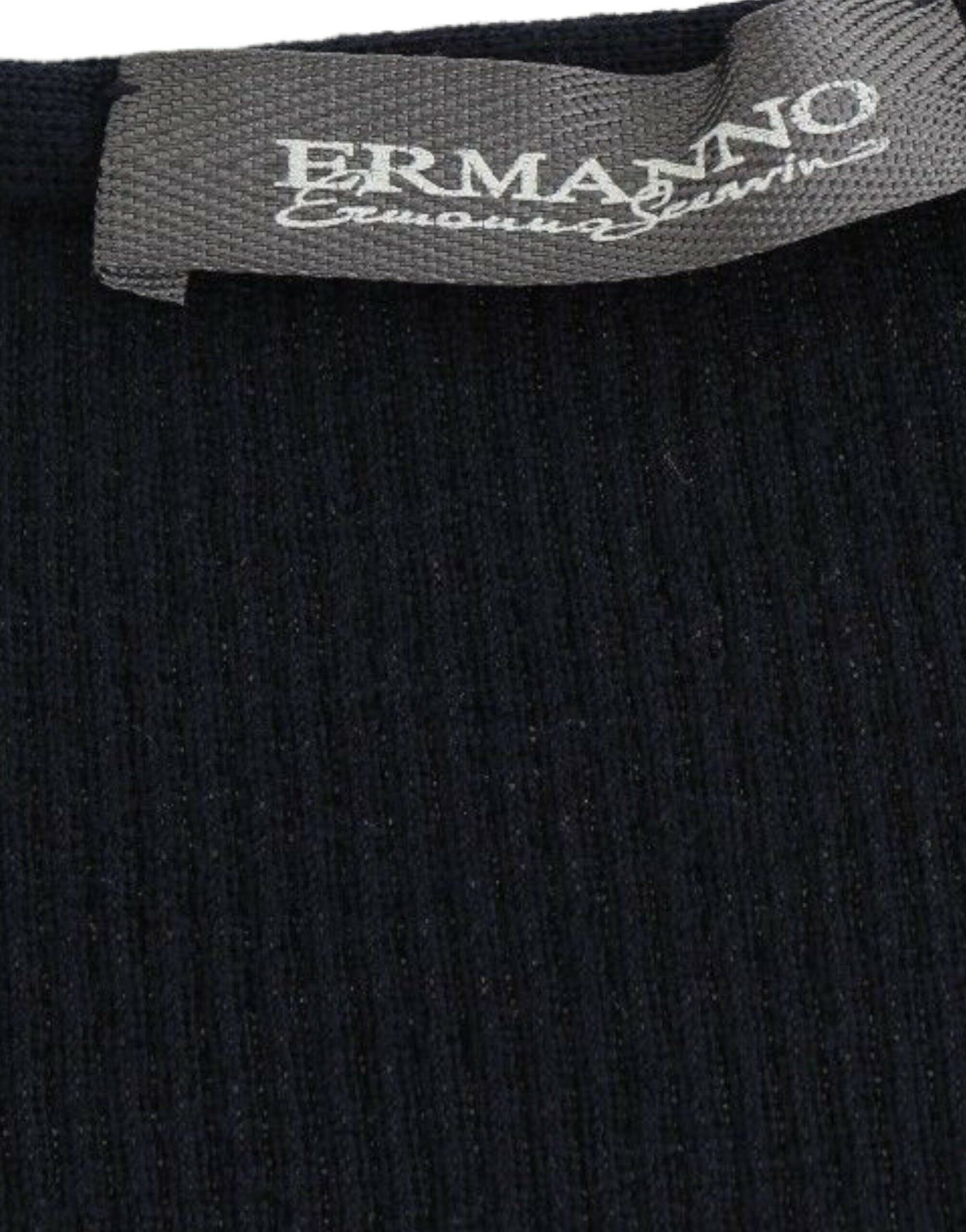 Ermanno Scervino Blauwe gebreide stretch wollen trui