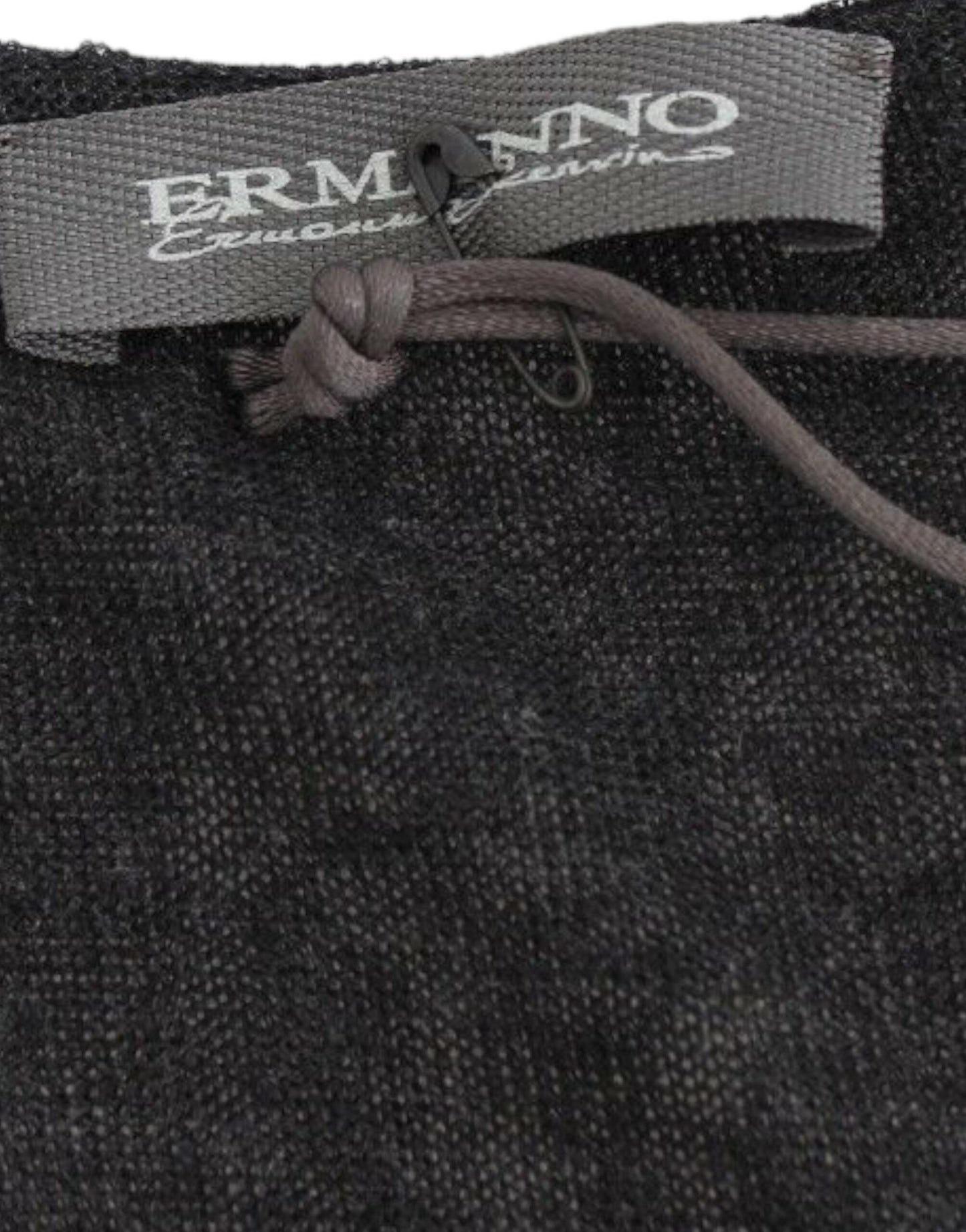 Ermanno Scervino Zwarte Trui van Katoenmix met Lange Mouwen en Elastische Materiaal